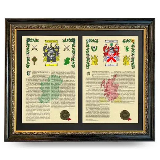Double Armorial History Framed - Heirloom