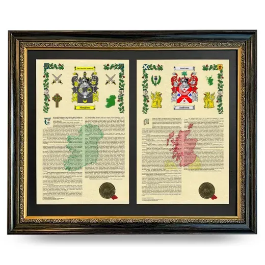 Double Armorial History Framed - Heirloom
