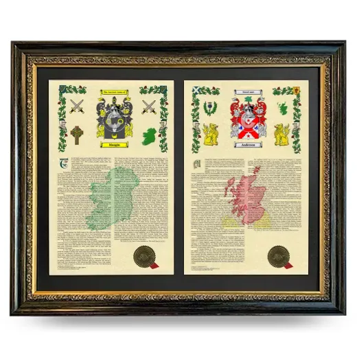 Double Armorial History Framed - Heirloom