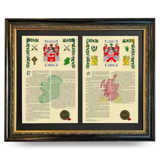 Double Armorial History Framed - Heirloom