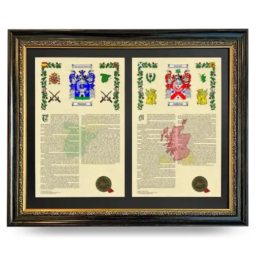 Double Armorial History Framed - Heirloom