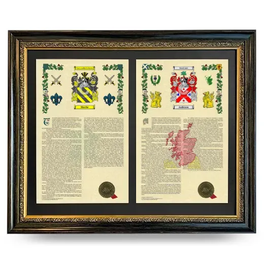 Double Armorial History Framed - Heirloom