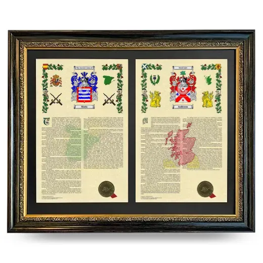 Double Armorial History Framed - Heirloom
