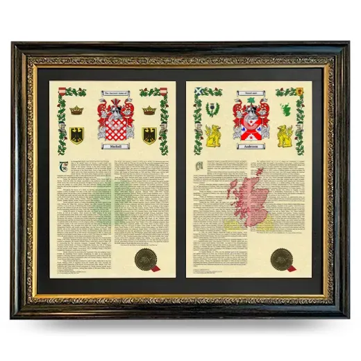 Double Armorial History Framed - Heirloom