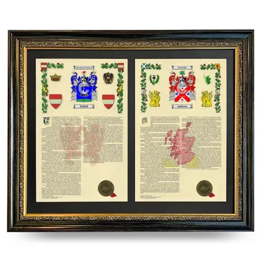 Double Armorial History Framed - Heirloom