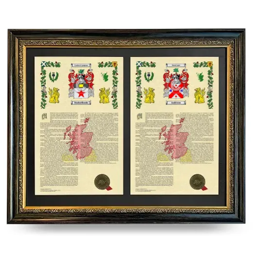 Double Armorial History Framed - Heirloom