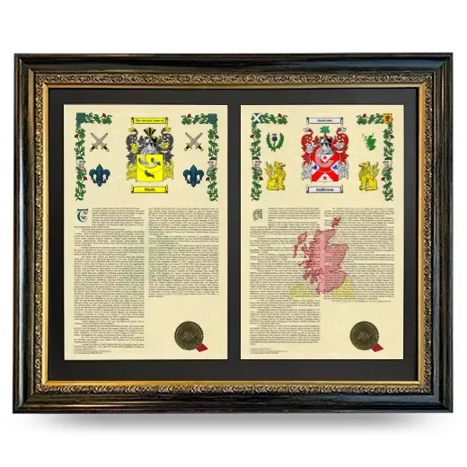 Double Armorial History Framed - Heirloom