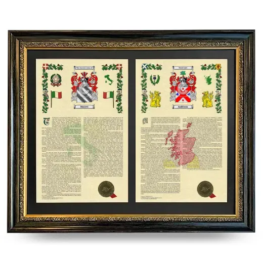 Double Armorial History Framed - Heirloom