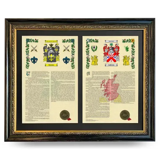 Double Armorial History Framed - Heirloom