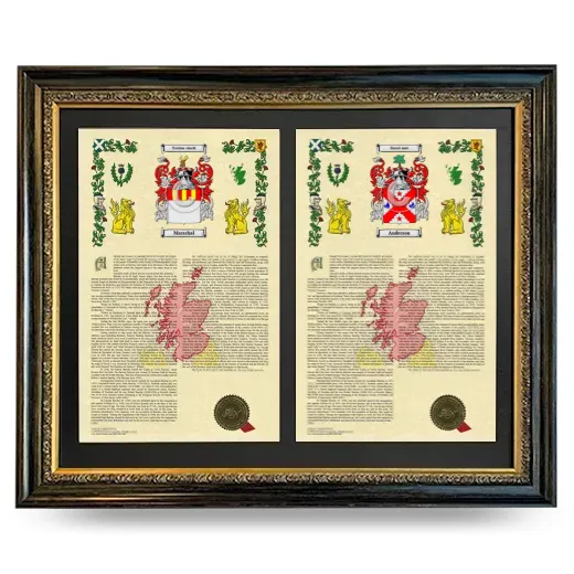Double Armorial History Framed - Heirloom