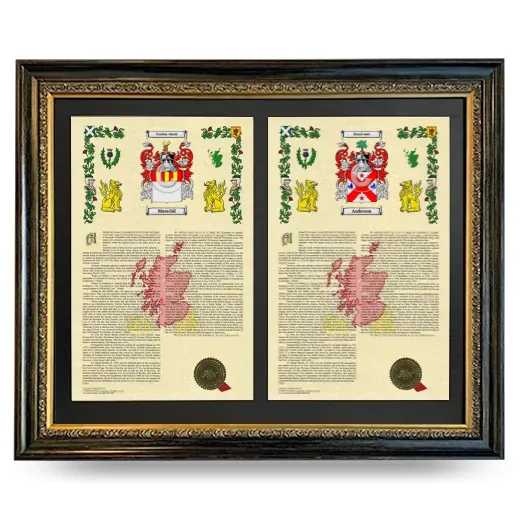 Double Armorial History Framed - Heirloom