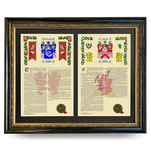 Double Armorial History Framed - Heirloom