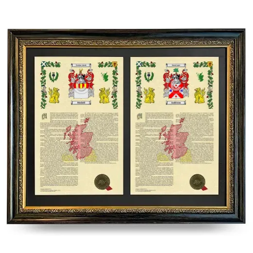 Double Armorial History Framed - Heirloom