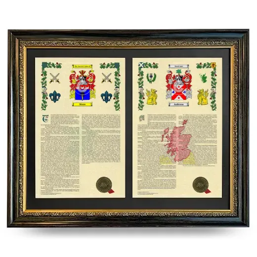 Double Armorial History Framed - Heirloom