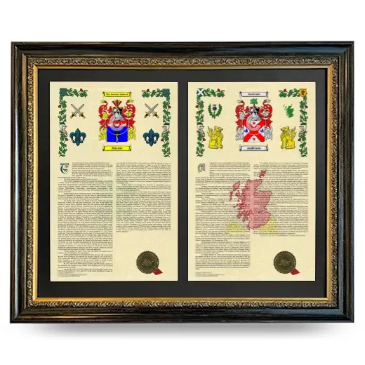 Double Armorial History Framed - Heirloom