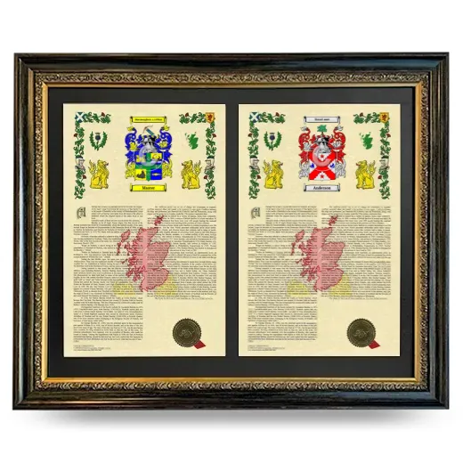 Double Armorial History Framed - Heirloom