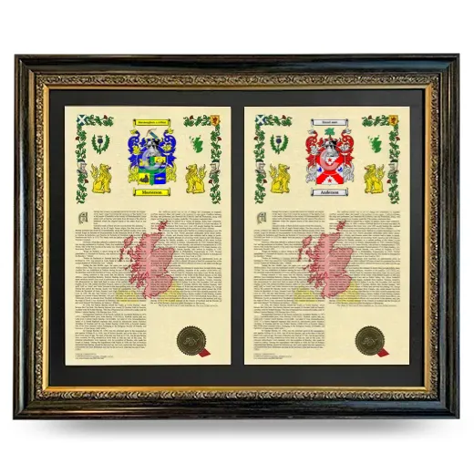 Double Armorial History Framed - Heirloom