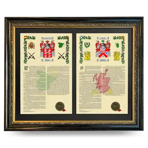 Double Armorial History Framed - Heirloom