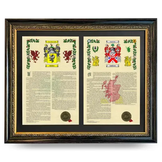 Double Armorial History Framed - Heirloom