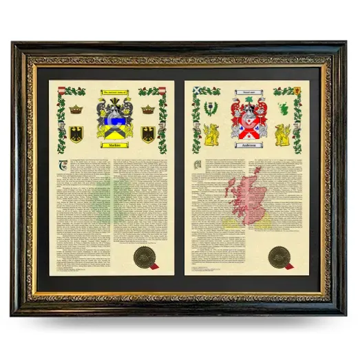 Double Armorial History Framed - Heirloom