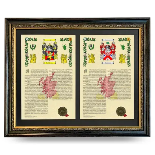 Double Armorial History Framed - Heirloom