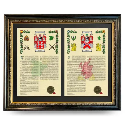 Double Armorial History Framed - Heirloom