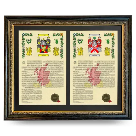 Double Armorial History Framed - Heirloom