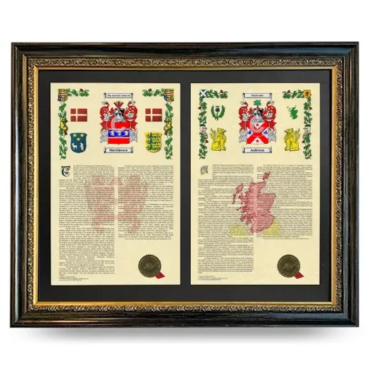 Double Armorial History Framed - Heirloom