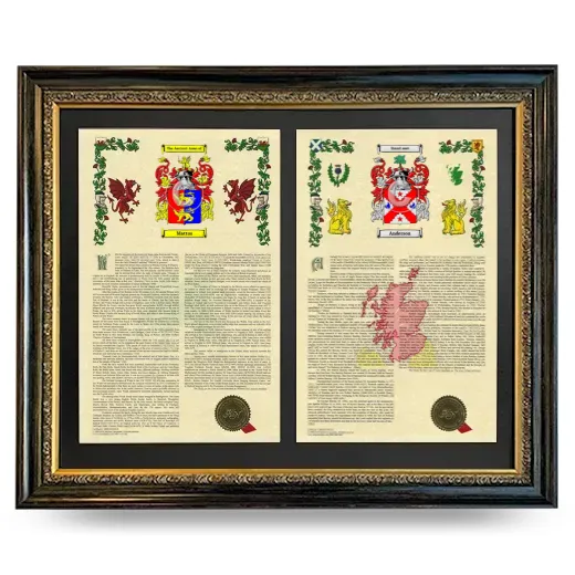 Double Armorial History Framed - Heirloom