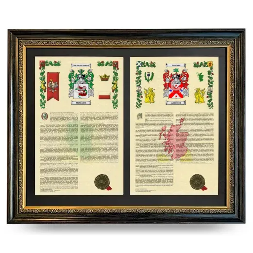 Double Armorial History Framed - Heirloom