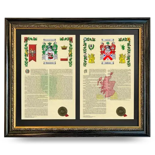 Double Armorial History Framed - Heirloom