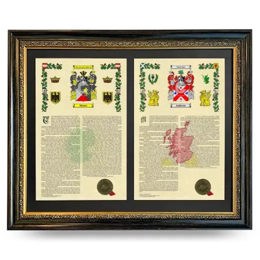 Double Armorial History Framed - Heirloom
