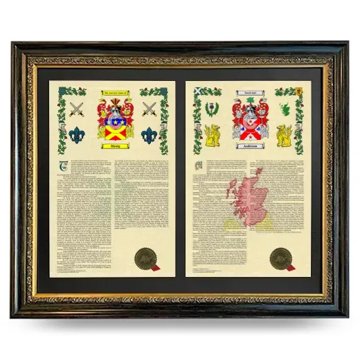 Double Armorial History Framed - Heirloom