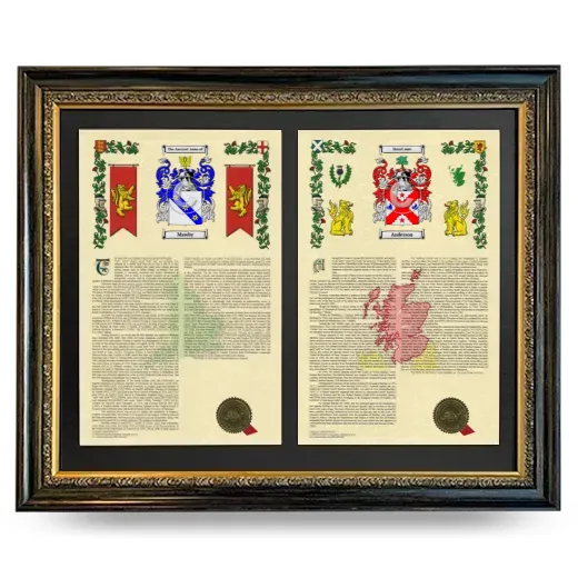 Double Armorial History Framed - Heirloom