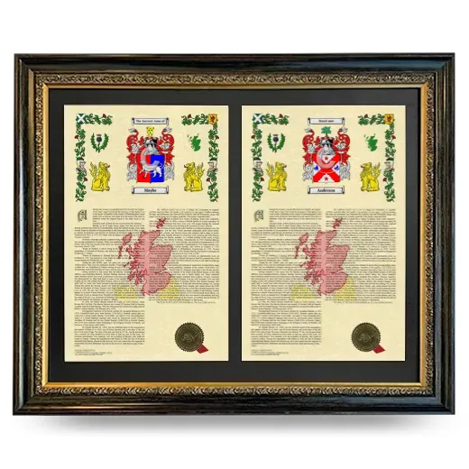 Double Armorial History Framed - Heirloom