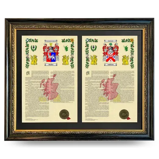 Double Armorial History Framed - Heirloom
