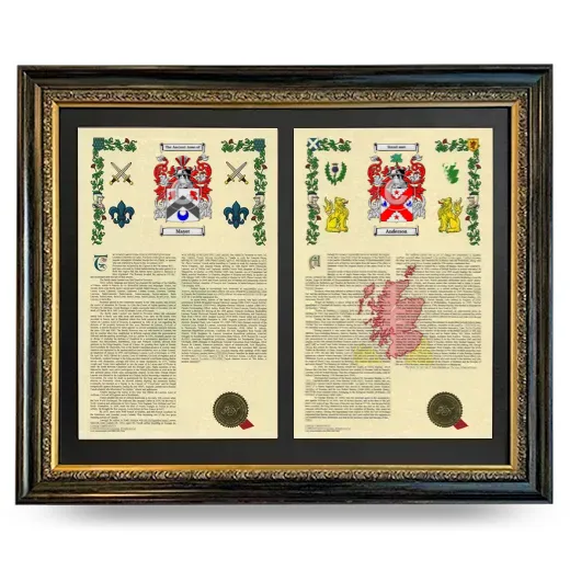 Double Armorial History Framed - Heirloom