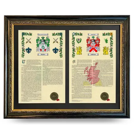 Double Armorial History Framed - Heirloom