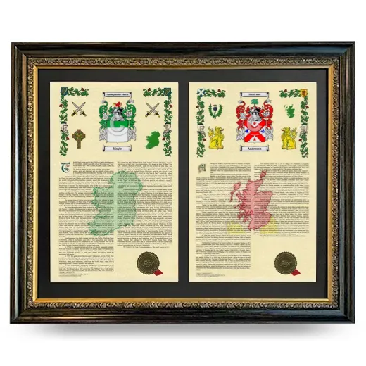 Double Armorial History Framed - Heirloom