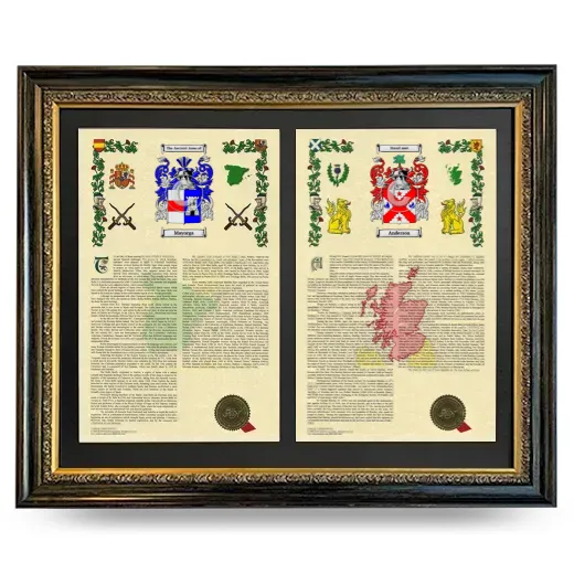 Double Armorial History Framed - Heirloom