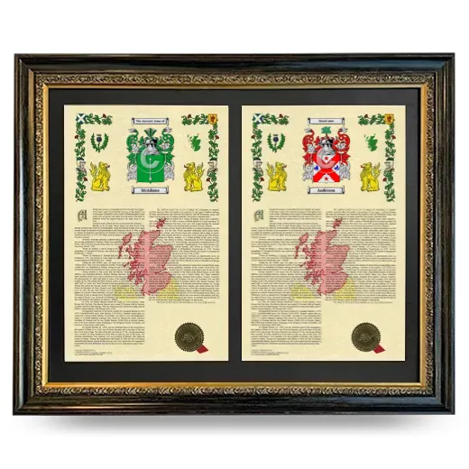 Double Armorial History Framed - Heirloom
