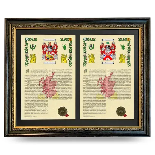 Double Armorial History Framed - Heirloom