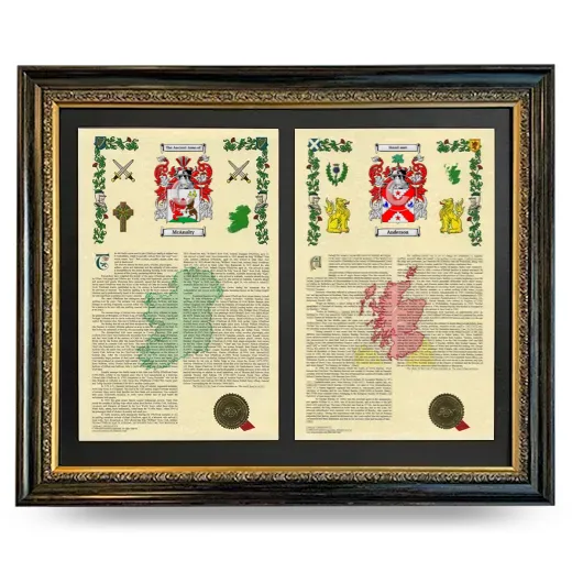 Double Armorial History Framed - Heirloom