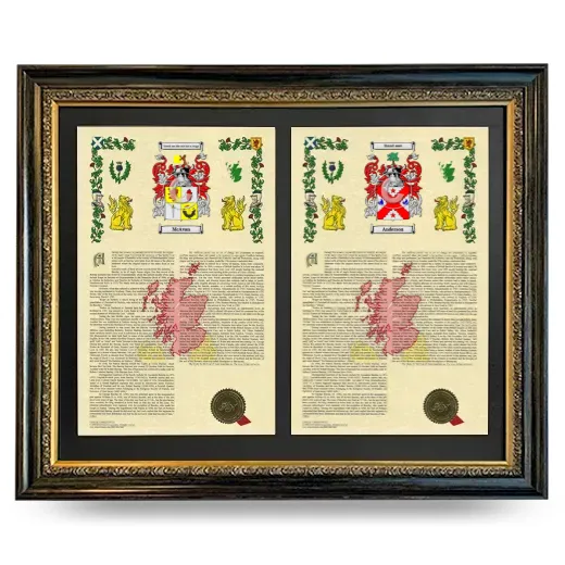 Double Armorial History Framed - Heirloom