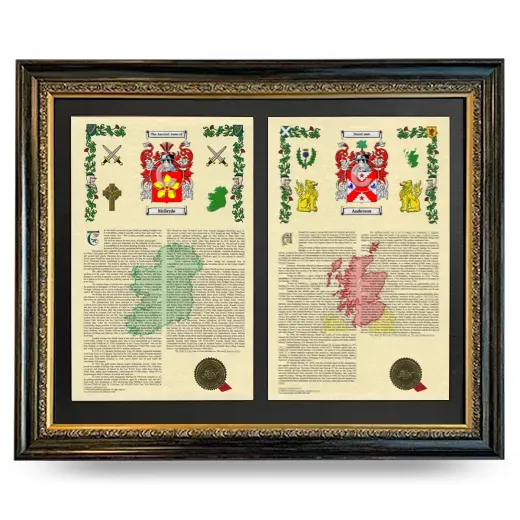 Double Armorial History Framed - Heirloom