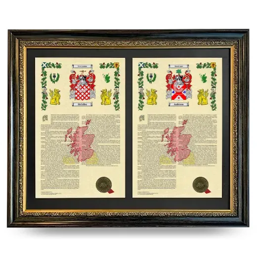Double Armorial History Framed - Heirloom