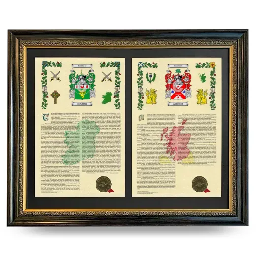 Double Armorial History Framed - Heirloom