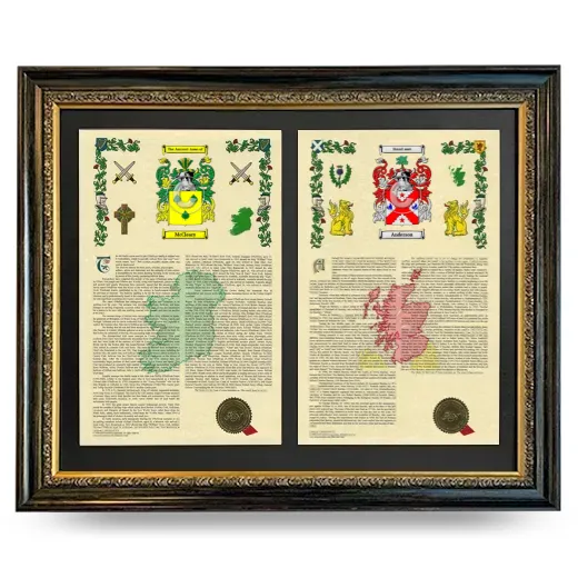 Double Armorial History Framed - Heirloom