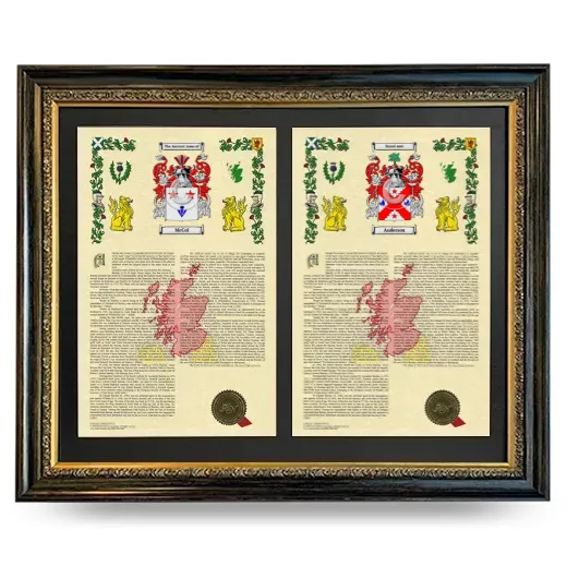 Double Armorial History Framed - Heirloom