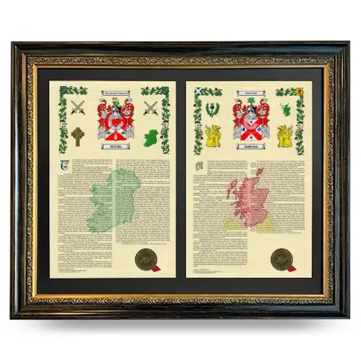 Double Armorial History Framed - Heirloom